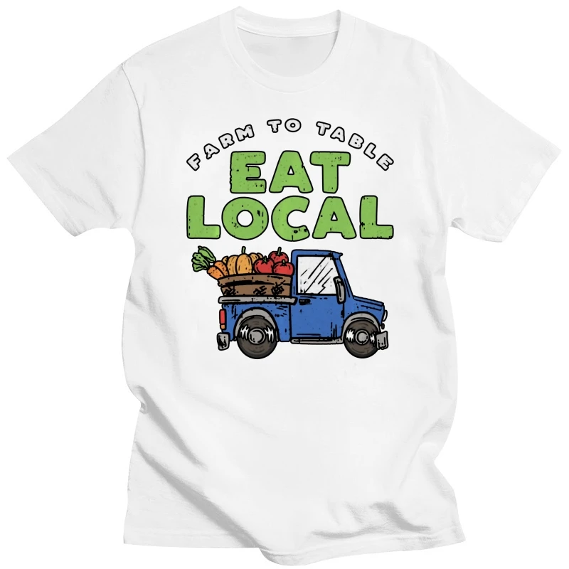 Mens Farmers Market Eat Local Organic Food T Shirt Size M 3Xl