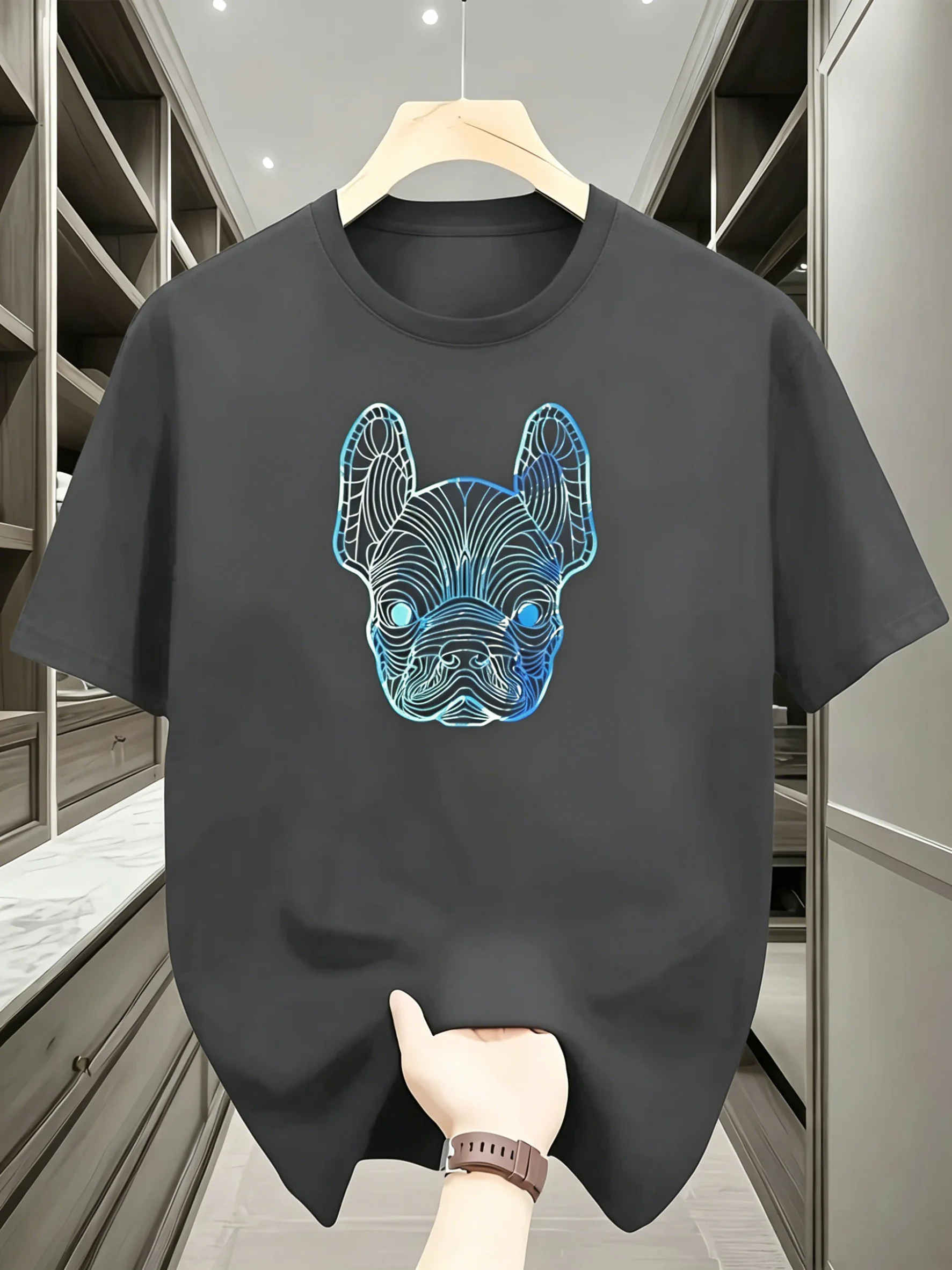 French Matador Print T-shirt Men and Women Summer Cotton Y2K Clothing Oversize Fashion Round Neck Short Sleeved Top Streetwear