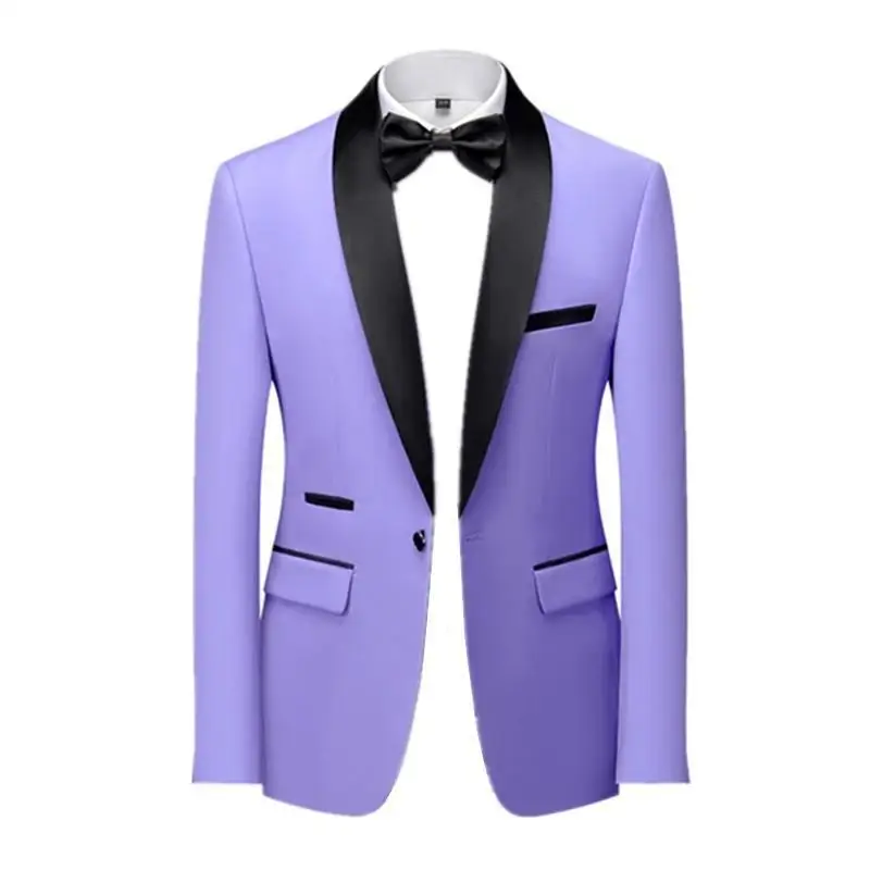 

Men's suit jacket, one button suit dress, single item, shawl collar dress, banquet performance slim suit jacket