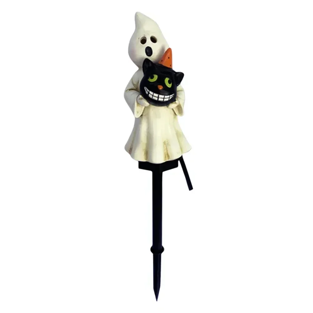 Halloween Ghosts Pathway Light Outdoor Waterproof Solar Pumpkin Stake Light For Christmas Halloween Garden Yard Party Decoration