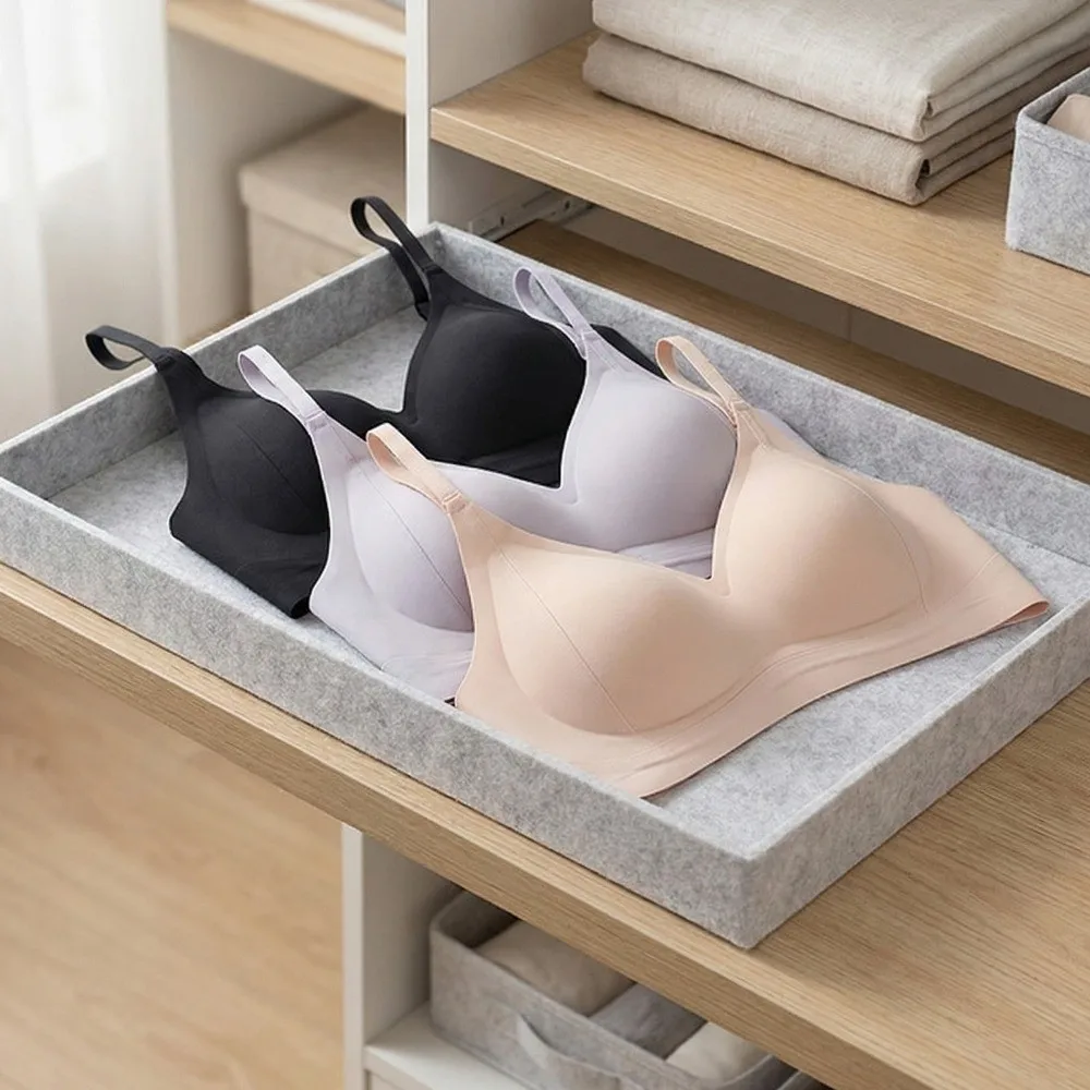 

Comfortable Deep V Wireless Push Up Bra Shockproof Anti-sagging Underwear for Women Lingerie Thin Seamless Bra Girls