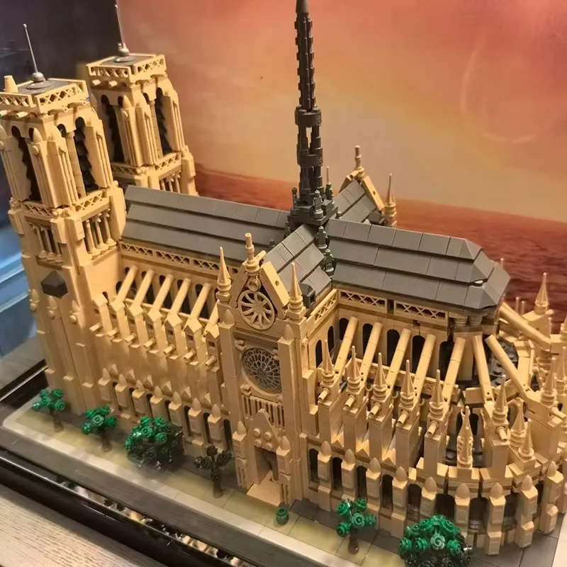 2025 새로운 노트르담 드 파리 세계 유명 건축물 모델 빌딩 블록 브릭 교육용 장난감 성인 어린이 선물