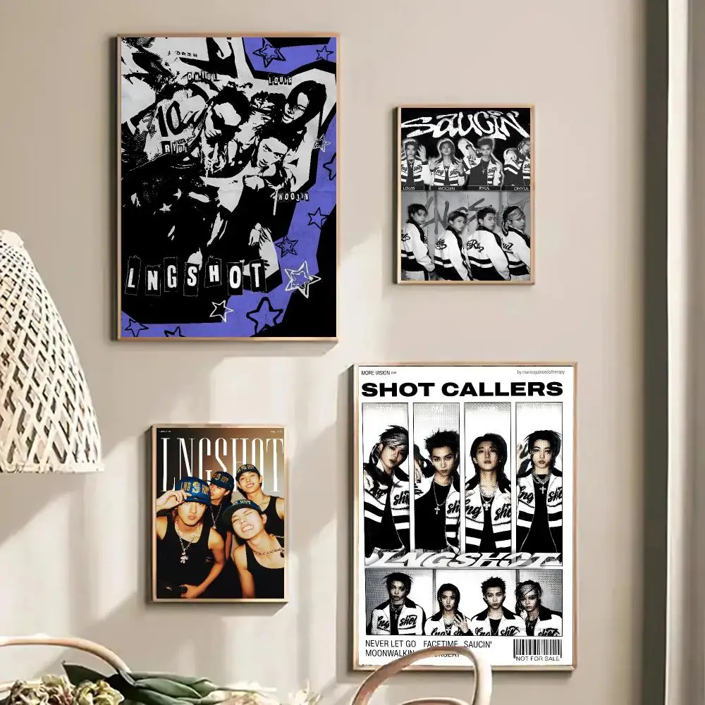 Longshot band Poster Self-adhesive Advanced Aesthetic Printing Paper Wall Art for Living Room Home Decor