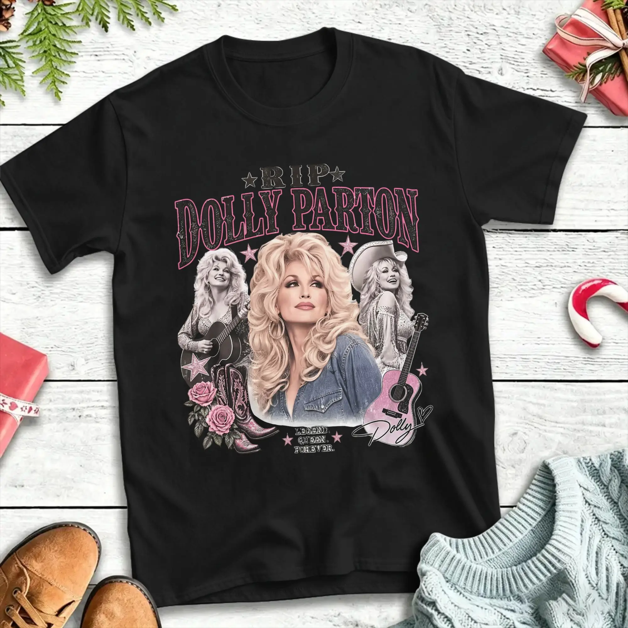 Oversized T-Shirt Summer Dolly Parton RIP Leisure T Shirts  Cotton Tee Shirt for Man Y2K Casual Short Sleeve Tees