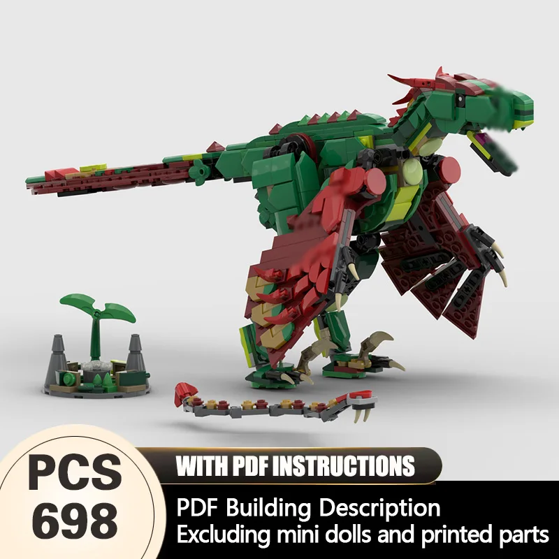 

Creators Animal Series Model MOC Building Bricks Utahraptor Modular Technology Gifts Holiday Assemble Children Toys Suit