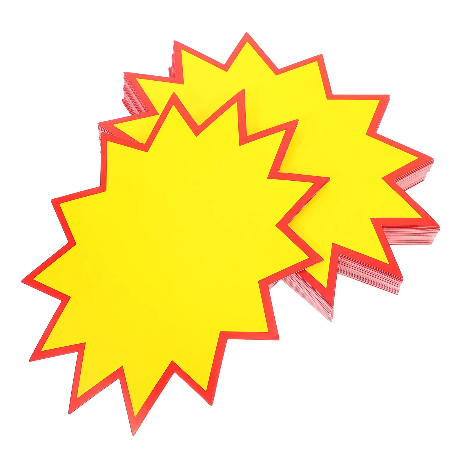 

100Pcs Blank Label Tags Explosion Style Paper Price Markers High Visibility Sale Stickers for Retail Store Shop Use