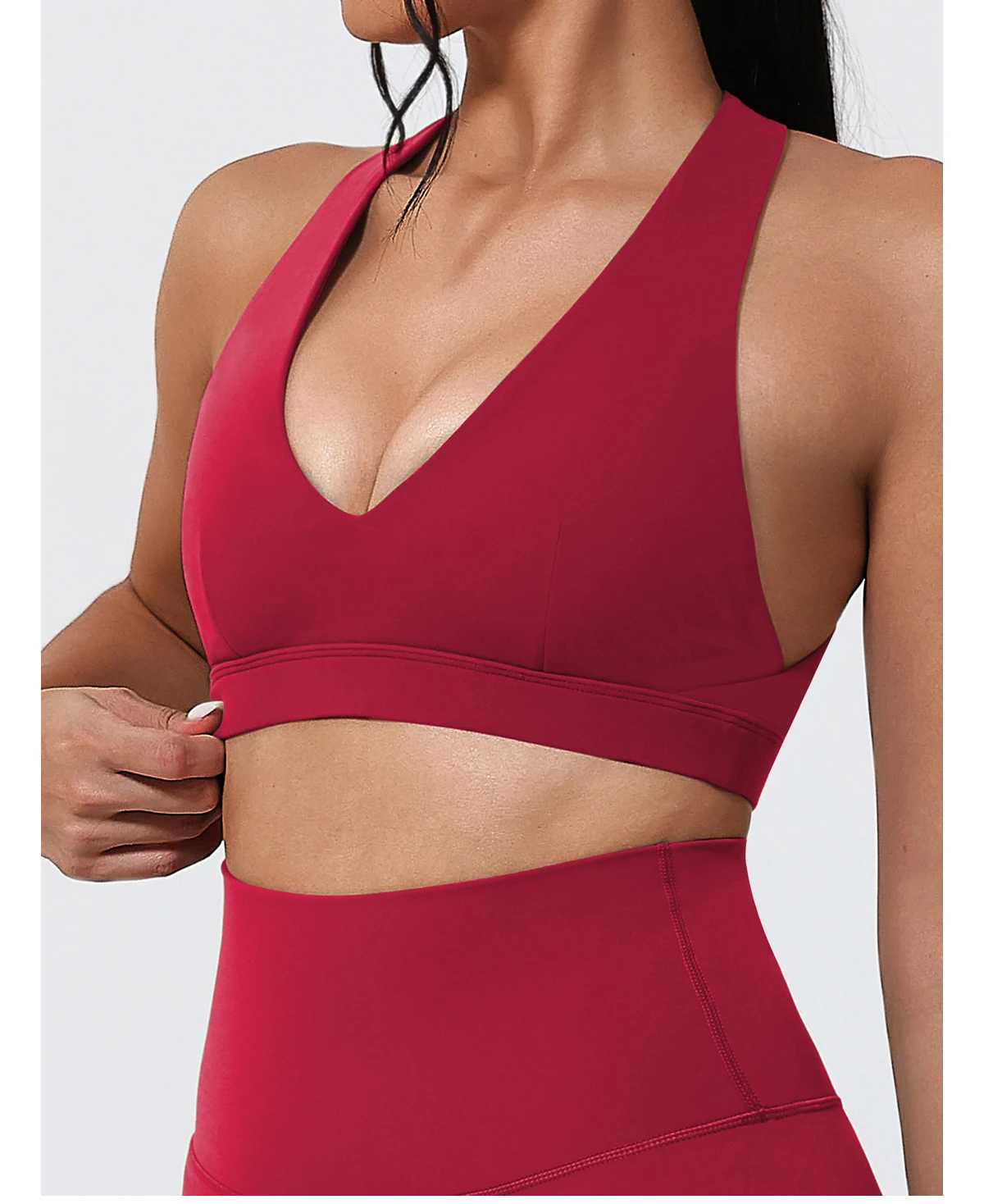Hearuisavy Sommer-Sport-BH für Damen, Pilates, Yoga, Gymnastikunterwäsche, Laufen, stoßfest, atmungsaktiv, schnell trocknend, Fitness-Top für Mädchen – Detail 12