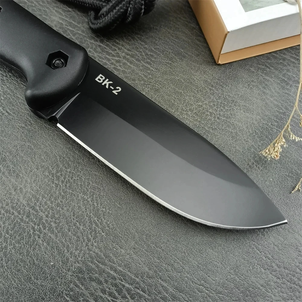 KA-BAR BK2 Fixed Blade Knife Outdoor Camping Knife 8Cr13Mov Blade Nylon Fiber Handle EDC Survival Hunting Hiking Tool Gift - view 3