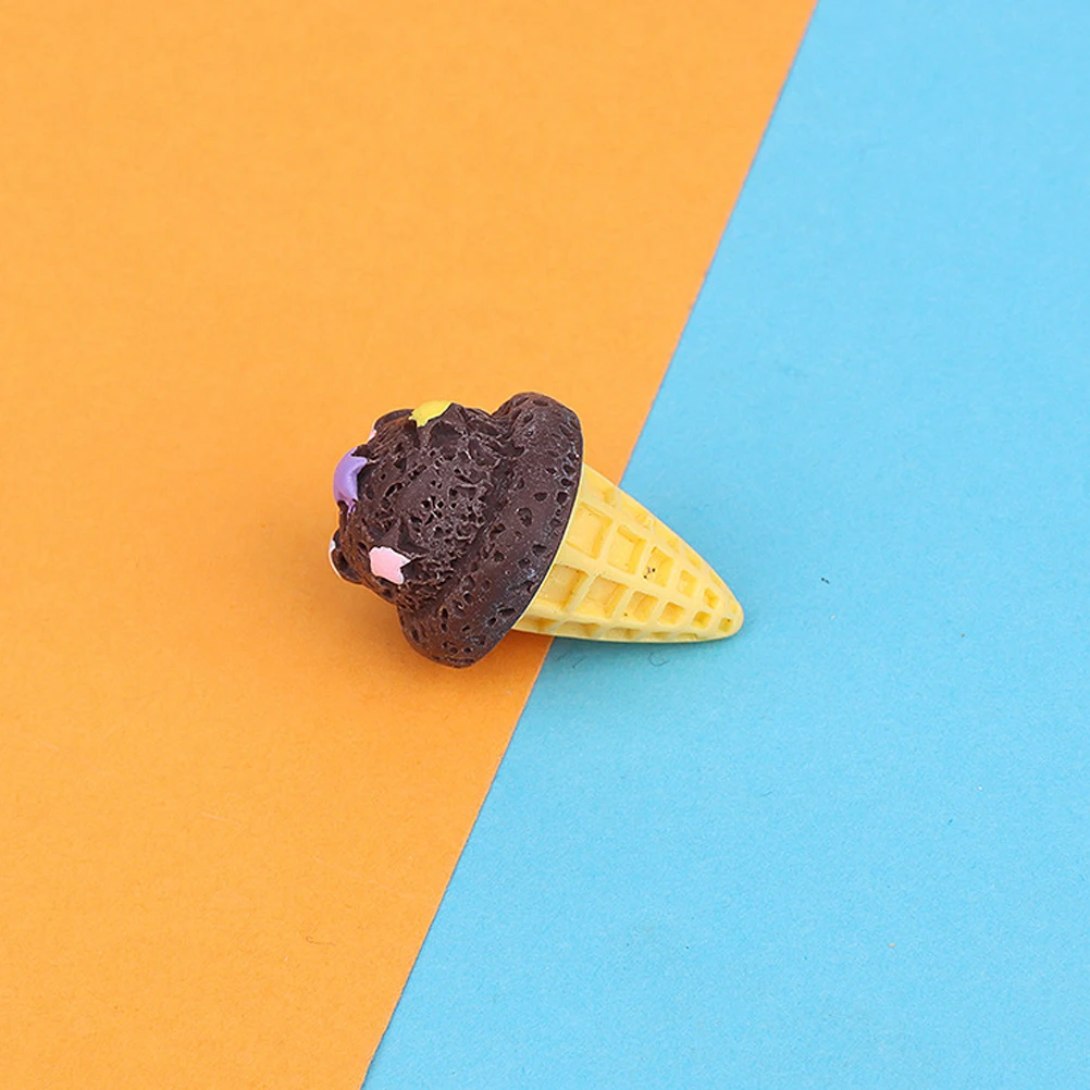 

16 Pcs Inflatable Simulated Ice Cream Cone Birthday Resin Artificial Decoration