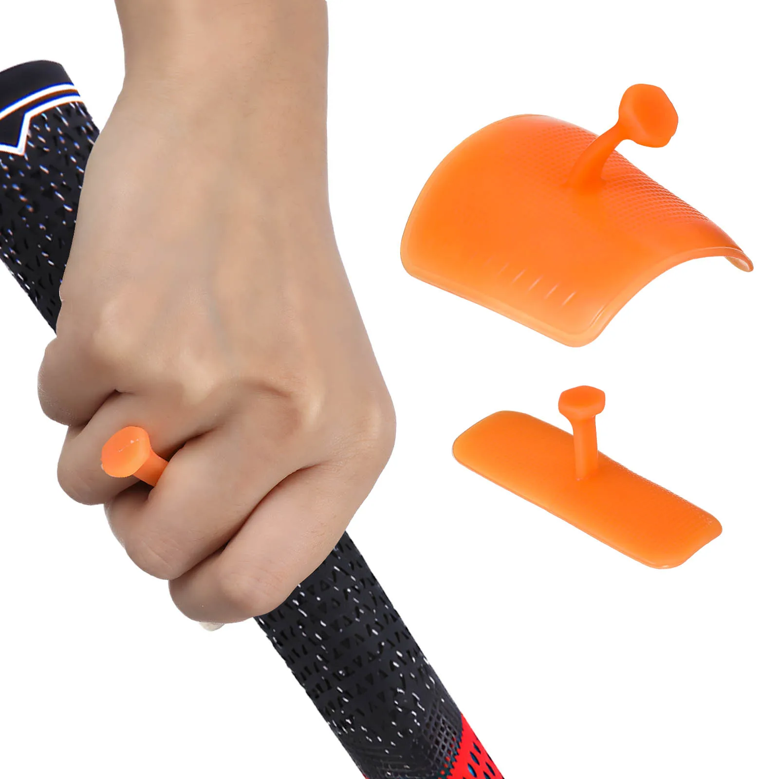 

Golf Grip Trainer Silicone Pad Swing Aid Practice Tool Durable Reusable Control Golfing Posture Corrector Accessories Orange