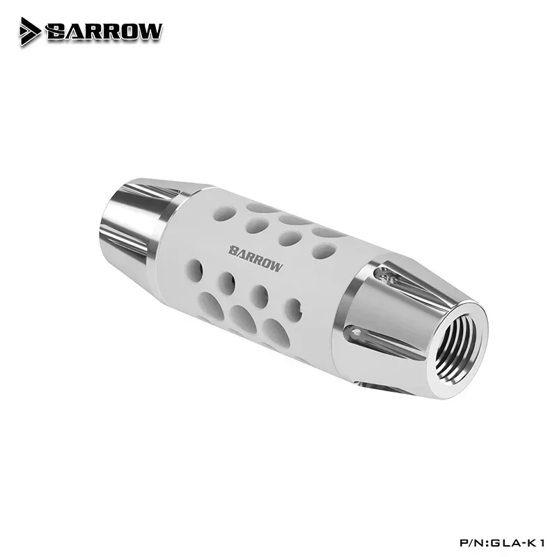 Barrow PC-koeling Dubbel binnenfilter, messing + aluminium G1/4 F-F Draad uitloogfittingen PC Watercooler-systeem GLA-K1