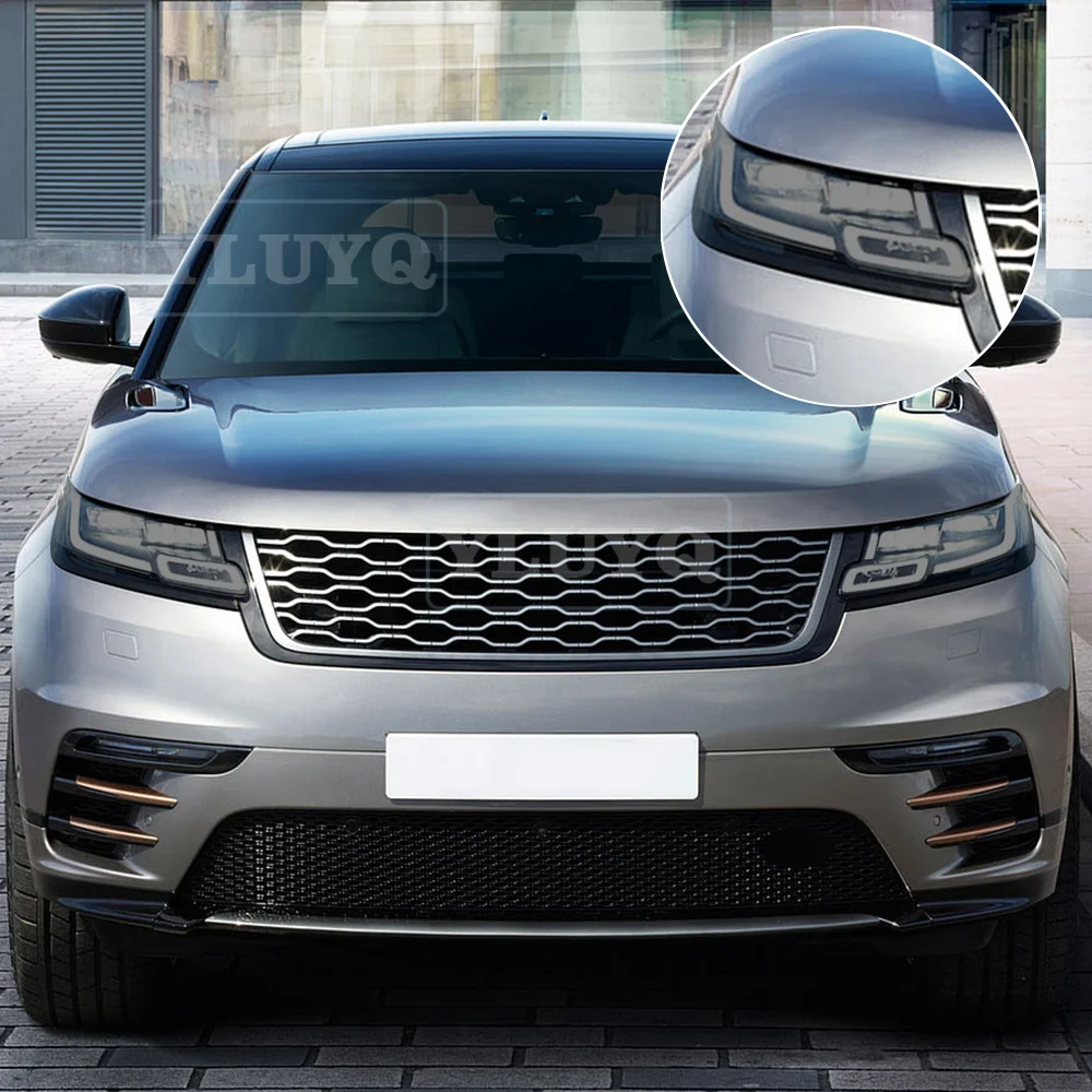 For Range Rover Velar 2017-ON Premium TPU Car Headlight Film  High-Gloss Smoke Black Pre-Cut Anti-Scratch Protective Vinyl Kit