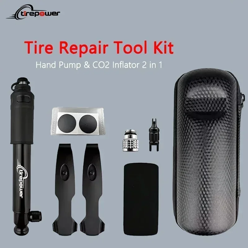 

Portable Aluminum Alloy Bicycle Pump High Pressure With Hose MTB Road Bike Schrader Presta Valve Inflator Bike Tire Repair Kit