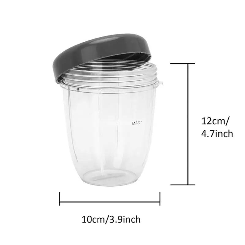 Plastic Juice Cup and Lids Replacement Juicing Machine Part Plastic Mugs Dropship