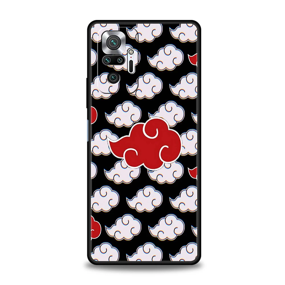 A-Akatsuki Cloud Phone Case Cover for Redmi 13C 10C Note 13 12 10 11 Pro Plus 7 8T K40 K50 Gaming Pro Plus 5G Soft Shell Capas