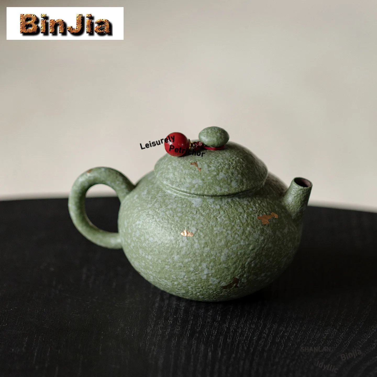 120 مللي رش الذهب الأخضر إبريق الشاي اليدوية الشاي Infuser وعاء الشاي تمرغ غلاية مع ثقب الكرة طقم شاي صيني لوازم الديكور