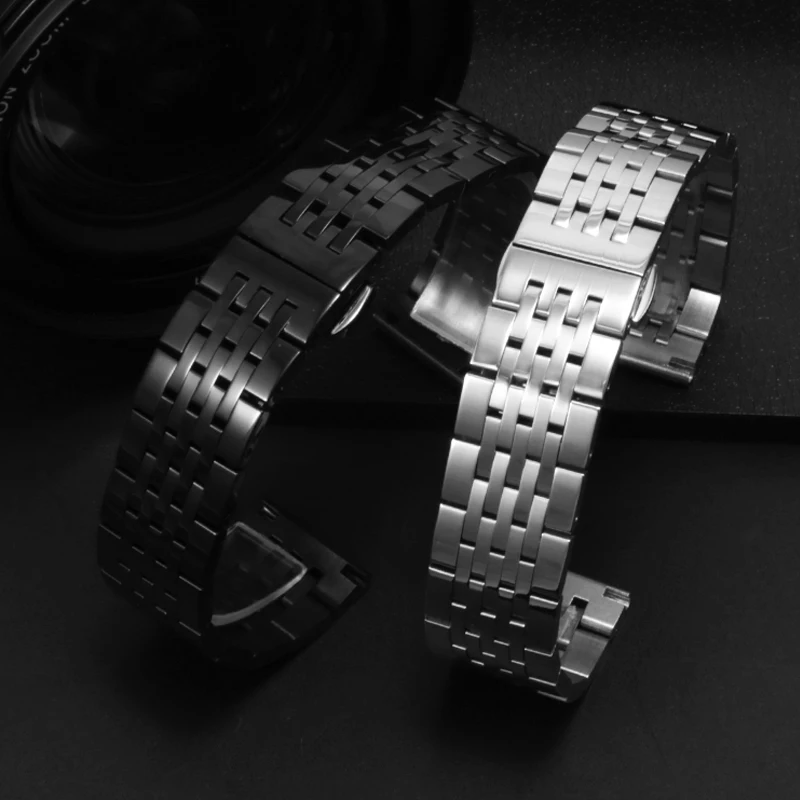 Universal Brands Of Stainless Steel Watch Strap With 12/13/14/15/16/17/18/19/20/21/22/23/24mm Flat Straight Stainless Bracelet