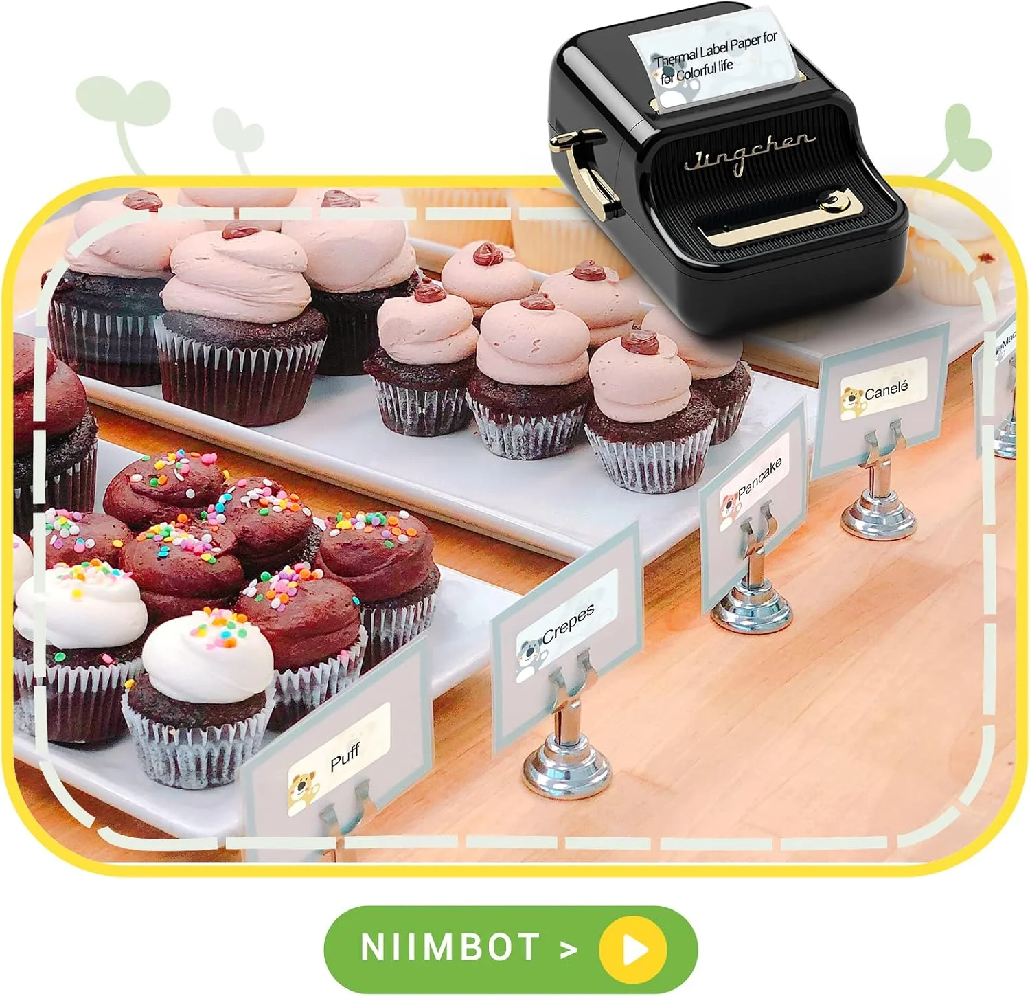 NIIMBOT B21 B1 Mini Portable Printer 1 Roll Waterproof Color Sticker Self-adhesive Cartoon Pattern Tag Paper For B1/B21/B203/B3S