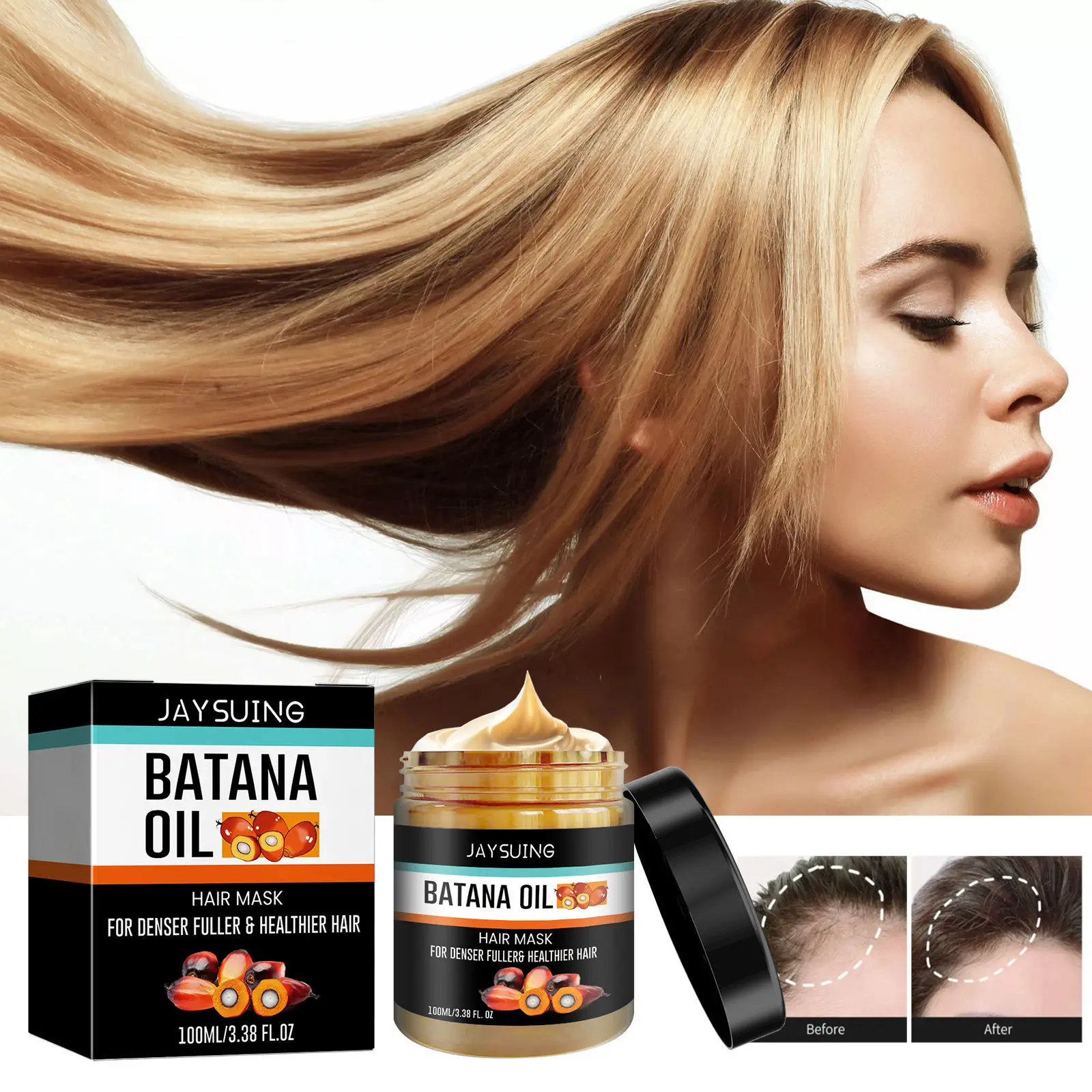 

Experience Deep Hair Nourishment with Jaysuing Moisturizing Hair Mask for Hair Loss - Resolves Dry and Frizzy Hairs Issues