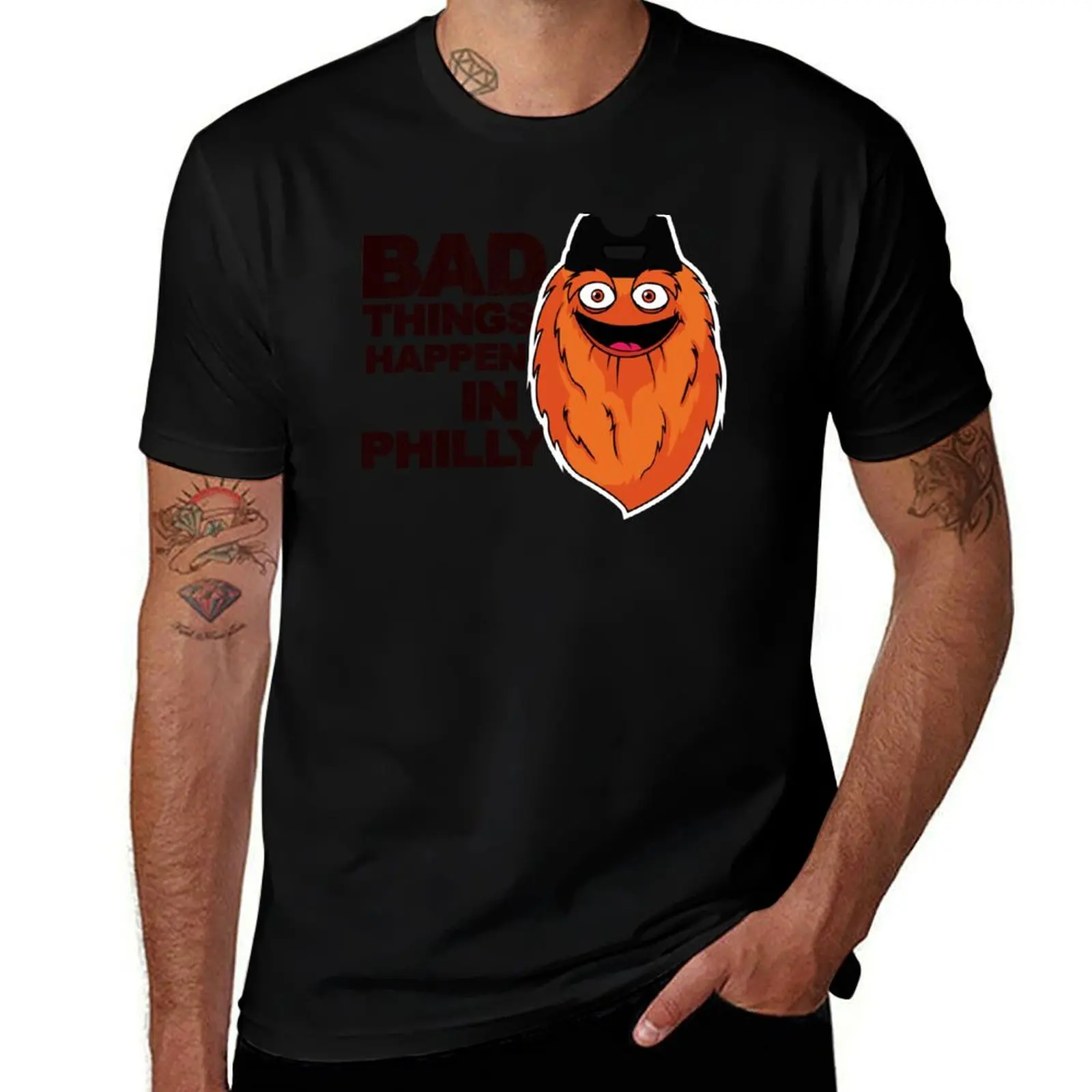 Bad Things Happen in Philly T-Shirt Large Size Loose Casual Tee T-Shirt