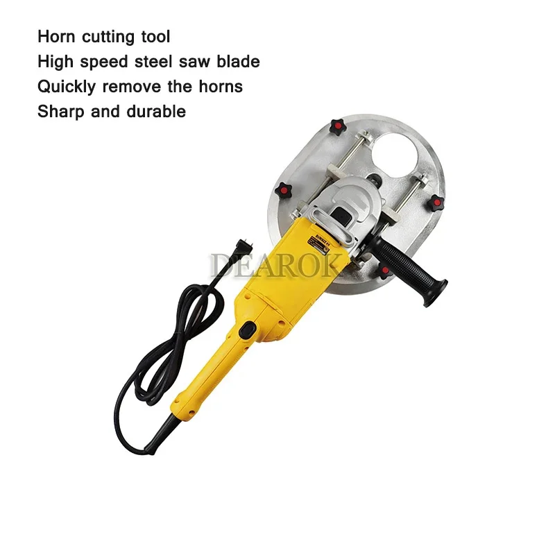 Adjustable Angle Horn Cutter Machine DLKK-001 Industrial Grade AngleGrinder Tool Electric Horn Removal Cutting Machine 220V