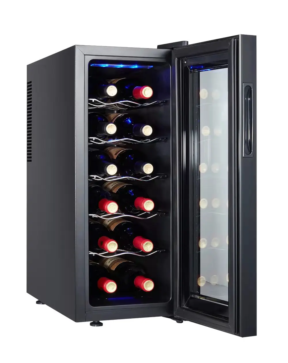 Mini Wine Refrigerator With Tempered Glass Door Electric Home Appliance Spare Parts Freestanding for Outdoor Car RV Use view 6