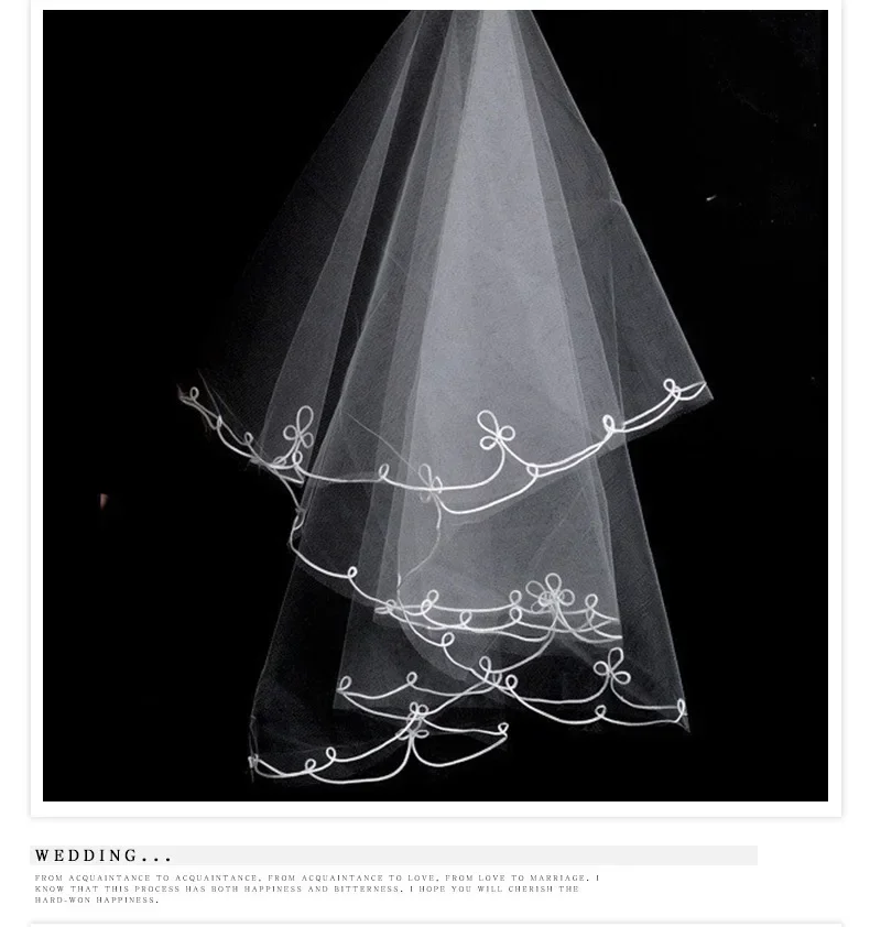 Elegent Bridal veils Party Wedding Tulle Veils Girls Women Accessories 2024