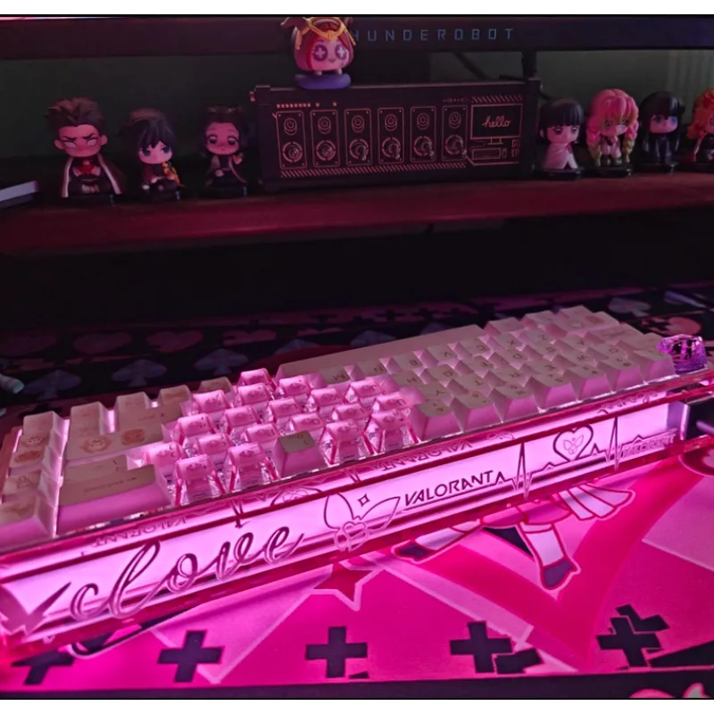 Hot Sale MelGeek Made68 Anime Customized PVC  Hood De Clavier with Light Made68ultr Amade68pro Keyboard Stickers Keyboard Toy