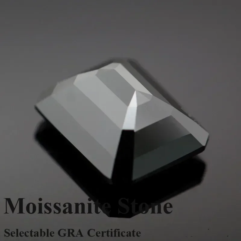 مويسانيتي حجر اللون الأسود الطبيعي قطع الزمرد سحر الأحجار الكريمة عقد دي اي واي أقراط المواد الرئيسية مع شهادة #2
