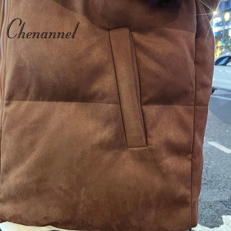 سترة شتوية فضفاضة للرجال مقاس كبير من القطن - سترة مبطنة، ياقة واقفة بسيطة، ملابس خارجية سميكة ودافئة #5