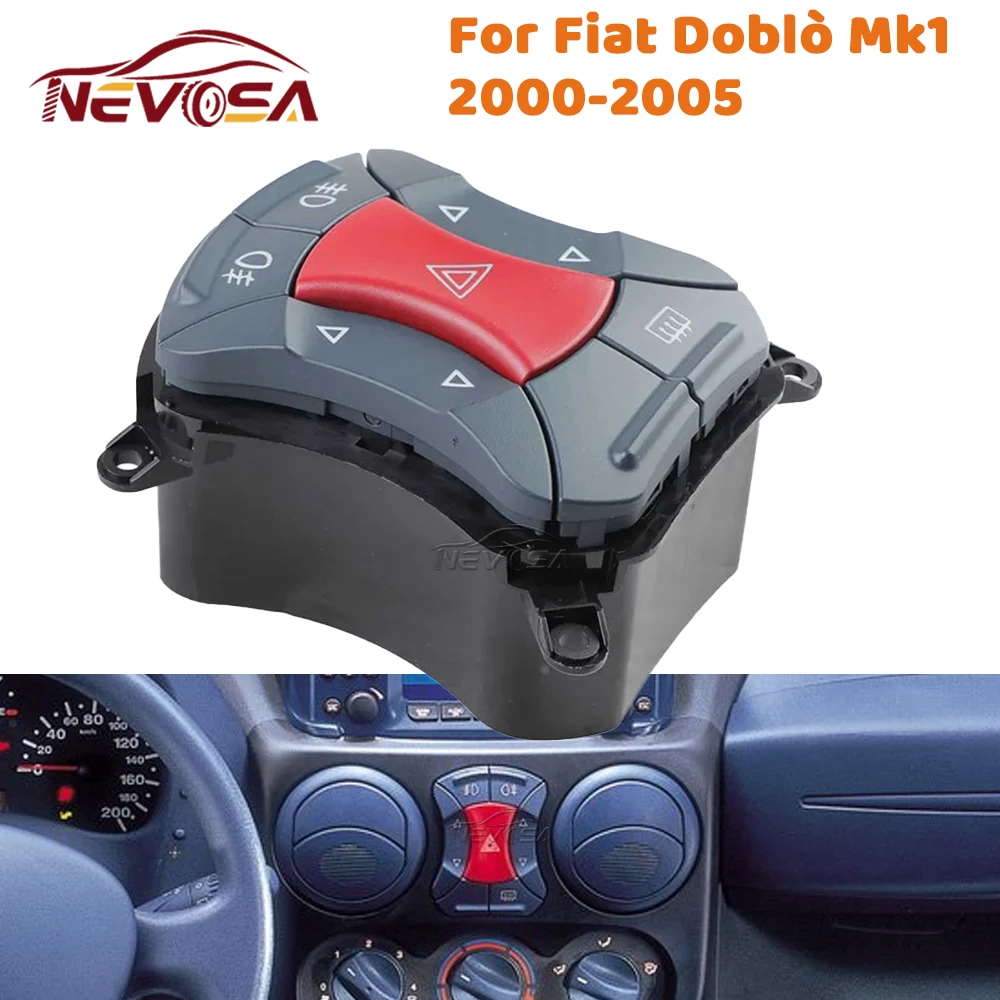 For Fiat Tobao 2000 2001 2002 2003-2005 Emergency Hazard Warning Light Fog Lamp Switch Button For Fiat Doblo (223) 735297542