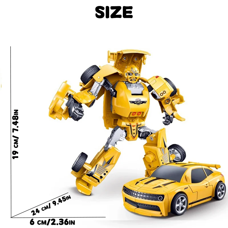 Children's transformable robot Wasp Warrior Optimus Prime figurine model transformable toy boy inertial car mecha