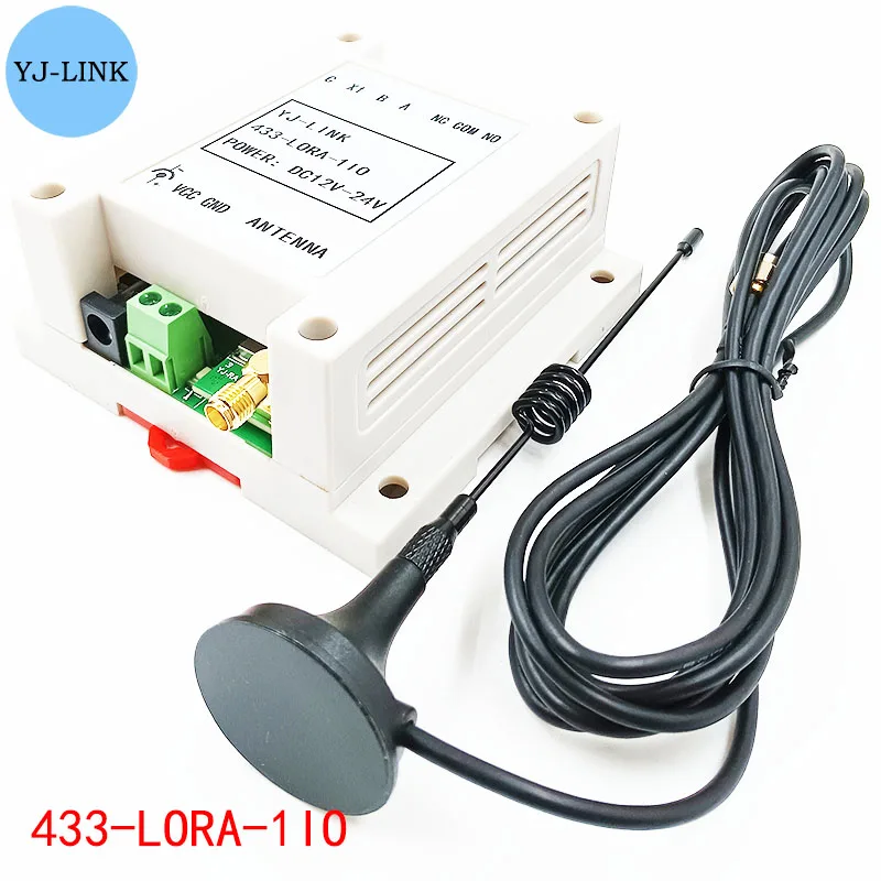 1CH 433MHz Lora Remote I/O Controller Wireless Transmission Point-to-Point Relay Switch Module