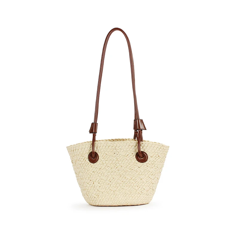 

Straw Bag Women's Large Capacity Creative Summer Handmade Woven Shoulder Bag Seaside Vacation Beach Shoulder Commuter Tote Bag
