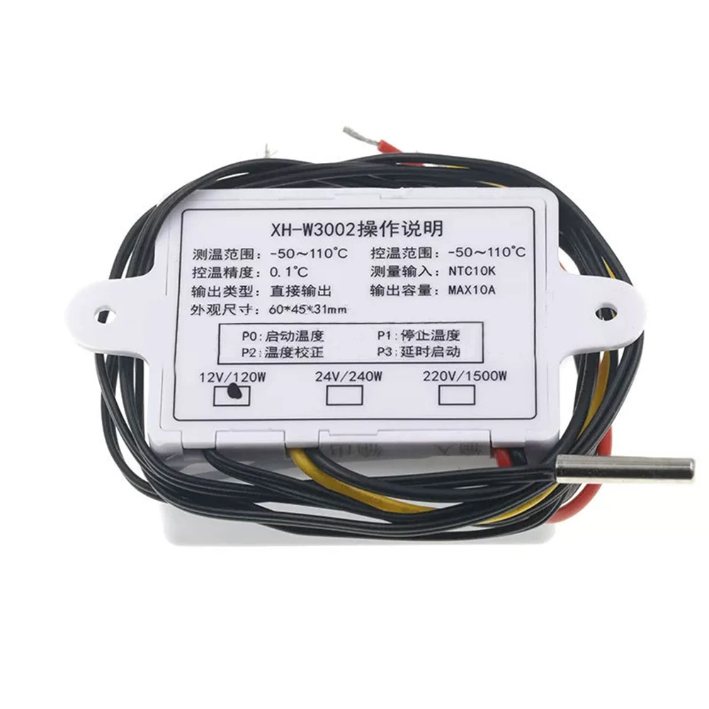 Digital LED Temperature Controller Thermostat Regulator 12V 24V 220V Professional W3002 For Seafood Machines Home Improvement