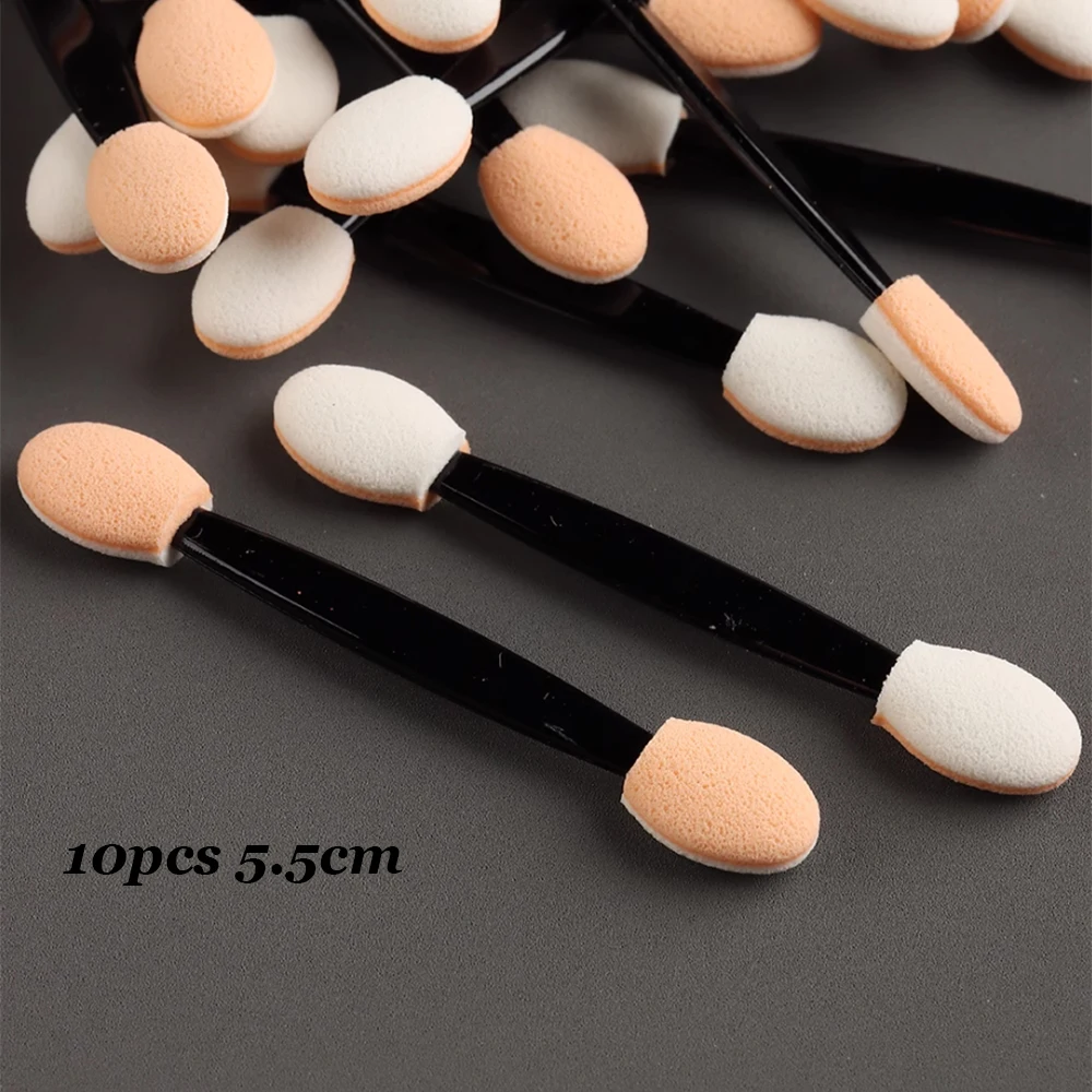 Pinceles de esponja de doble cabezal para uñas, 10/50 piezas, pincel multifuncional para sombra de ojos, lápiz labial, Mini herramientas portátiles para maquillaje