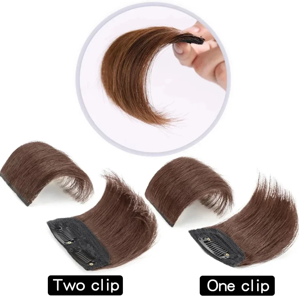 Pluizige Synthetische Invisable Naadloze Haar Pads Clip In Een Stuk Haarverlenging Voering Van Natuurlijke Haar Top Side Cover Haarstukje