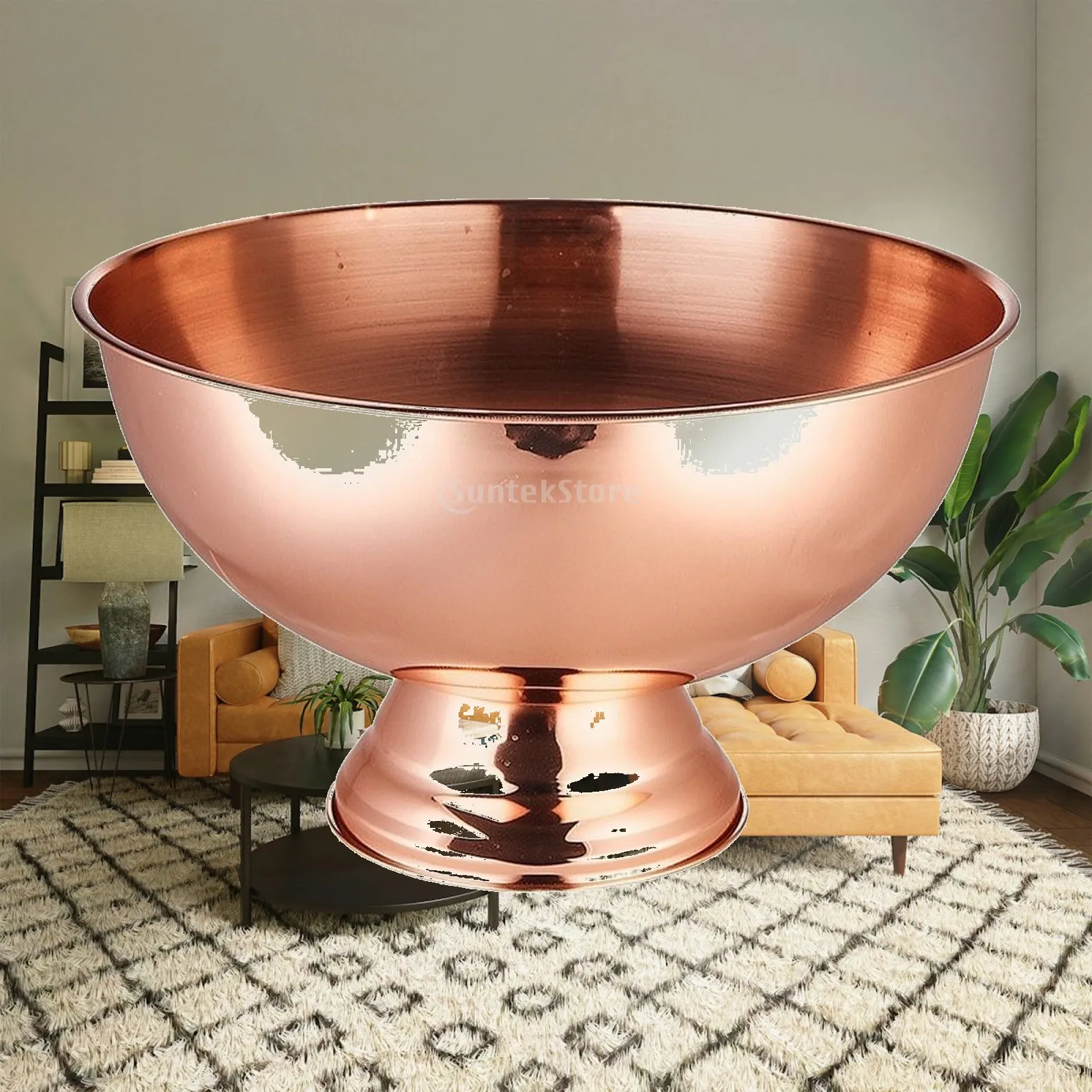 Champagne Cooling Basin Stainless Steel Oval Ice Bucket Pedestal Tub Large Capacity for Weddings Parties