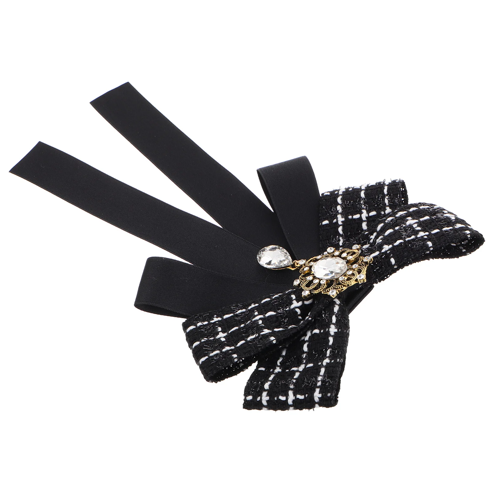 

Black Elegant Bow Tie Brooch Stylish Bowknot Pin Coat Lapel Accessory for Dresses Elegant Shirt Brooch for Women