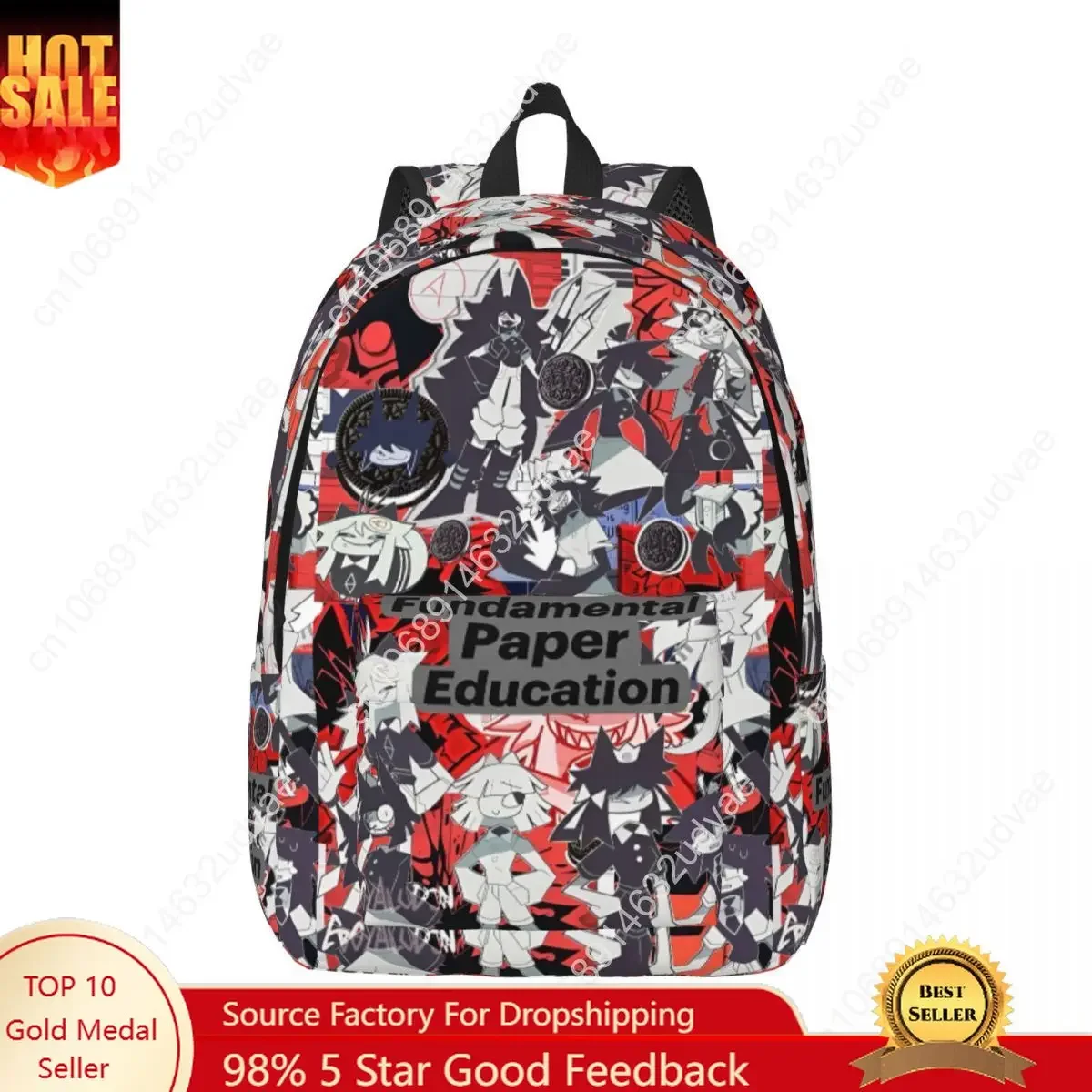 Fundamental Paper Education Miss Circle Casual Backpack Business Cartoon Game Daypack Men Women Laptop Computer Shoulder Bag