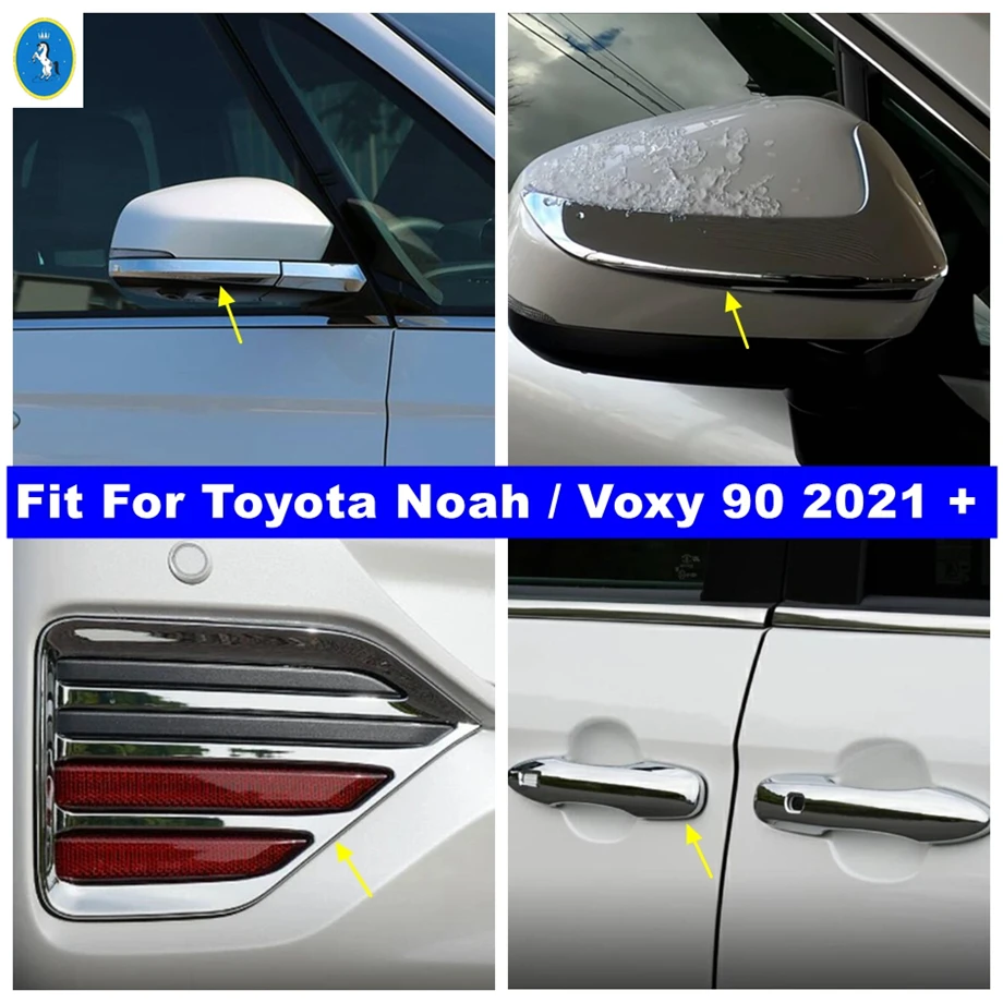 

Car Door Handle Cap / Rear Fog Lights Lamps / Rearview Mirror Strip Cover Trim Accessories For Toyota Noah / Voxy 90 2021 - 2023