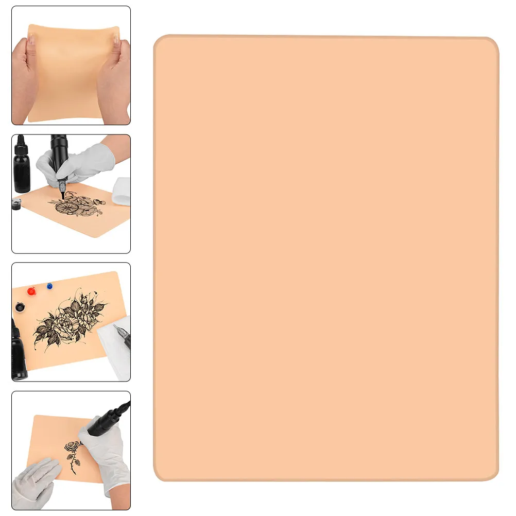 10Pcs Silicone Tattoos Practice Skin Double Sided Makeup Mannequin Flexible Reusable Artificial Skin Microblading Eyebrow