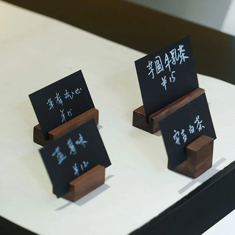 5 ピース/ロット木製値札場所ラベルカードホルダーフォトクリップスタンド結婚式のテーブル番号名サインスタンド結婚式のディスプレイ用