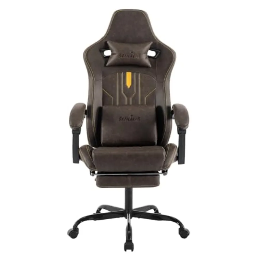 

Gaming Chair with Footrest Ergonomic Computer Chair Massage Lumbar Cushion Racing Video Game Chair Adjustable Rocker Recliner E