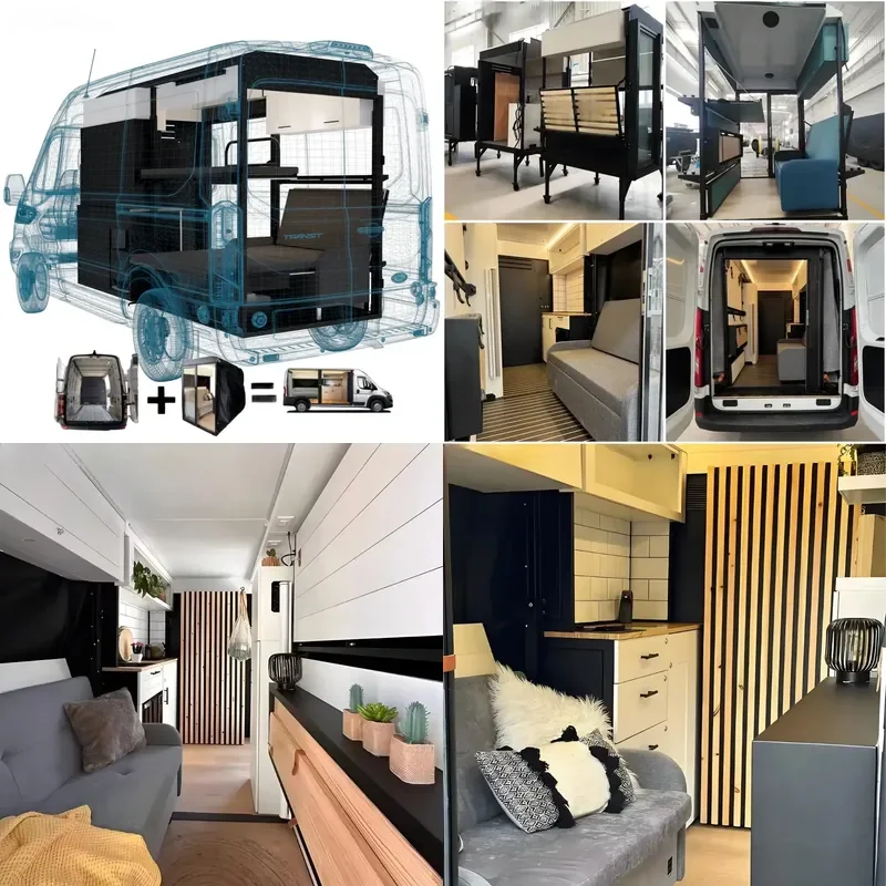 Custom Modular Camper Interior Kits Mobile Kitchen Equipment for Camper Box RV Components