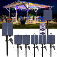 1200mAh Solar Panel Control Box Kits Lithium Battery Panel for 3.7V 24V LED String Strip Lamp DC Charging With Remote Control