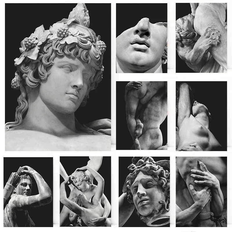 Greek Mythology Body Sculpture Poster Ancient Greek History Prints Canvas Painting Wall Art Pictures Home Living Room Decorat