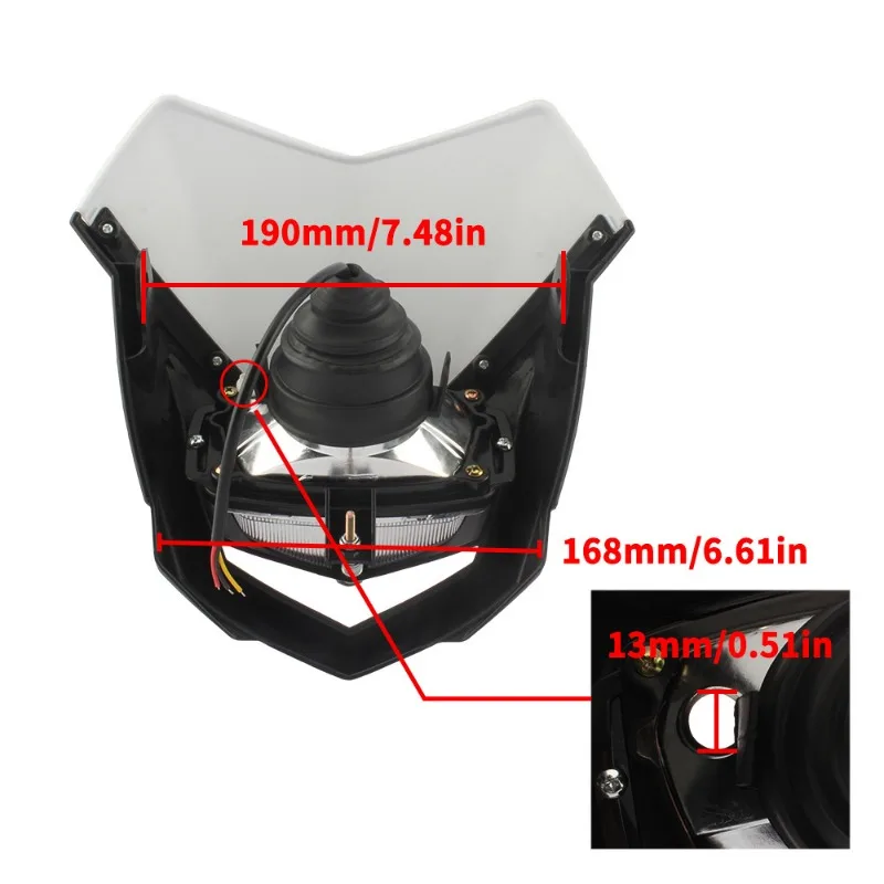 Motorcycles Dirt Bike Dual Sport Enduro Motocross Headlight Fairing for Yamaha  Headlamp 12V 35W Moto Accessories