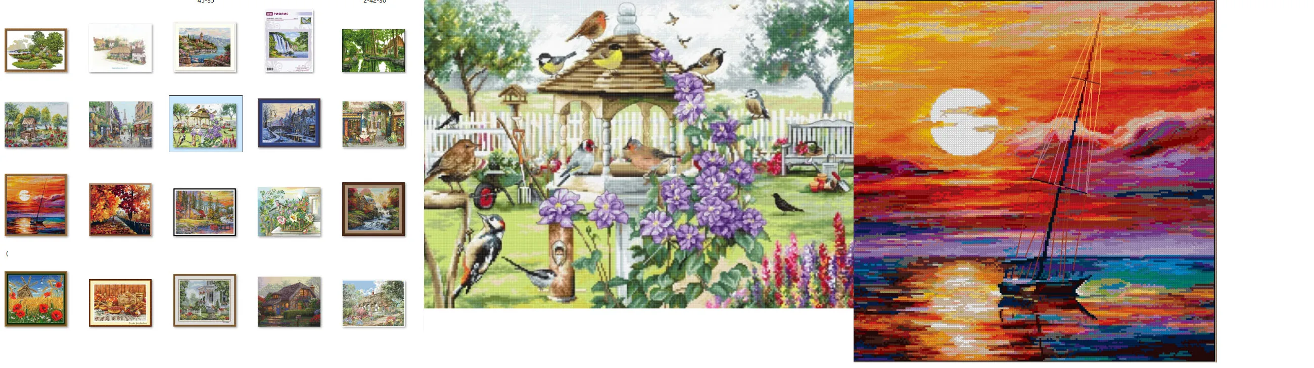 

Top Quality Lovely Counted Cross Stitch Kit Cross Stitch Set Cotton Embroidery Kits Flower Basket and Birds 56-46