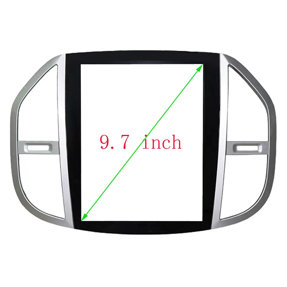 9.7 inch Car Radio Center Console Panel Bracket Kit Frame for Mercedes Benz Vito 3 W447 2014 2015 2016 - 2021 Cable and Canbus